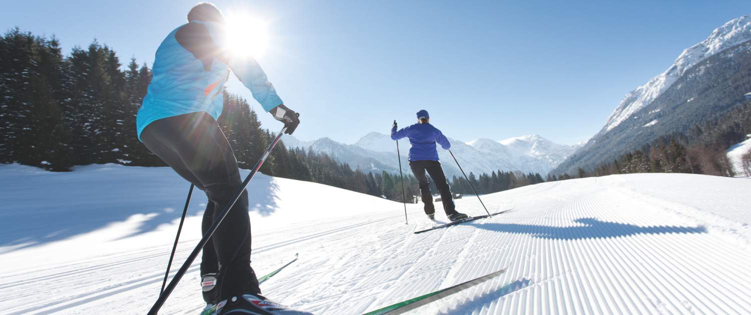 Langläufer auf der Piste